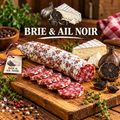 Saucisson fait en Auvergne Brie et Ail noir