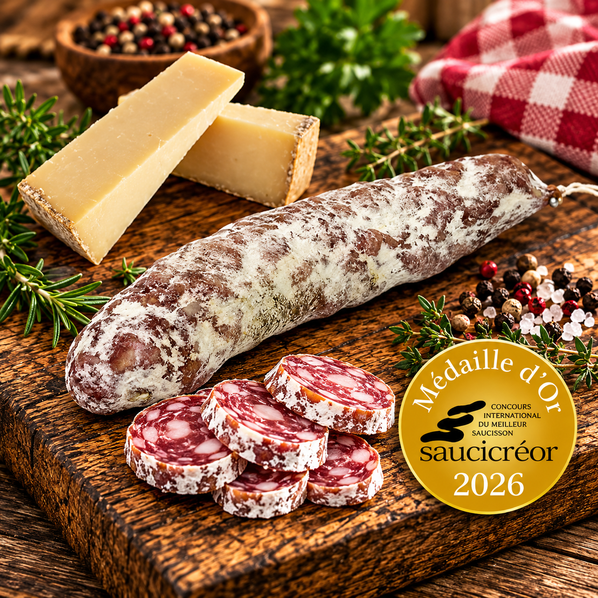 saucisson sec au cantal