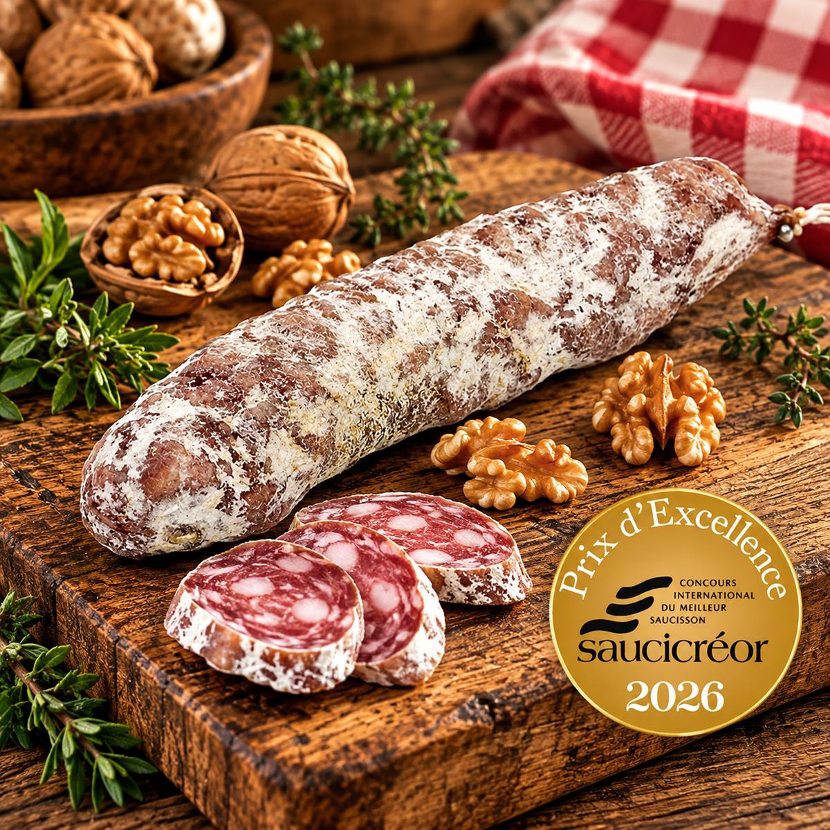 saucisson sec aux noix