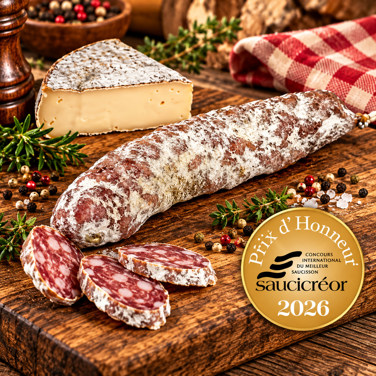 saucisson sec au cantal