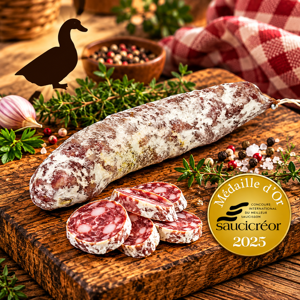 saucisson sec au canard