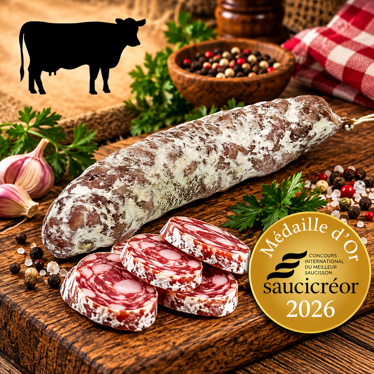 saucisson porc/boeuf saveur pot au feu
